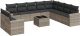 vidaXL 11-cz. zestaw mebli ogrodowych z poduszkami, szary rattan PE 2