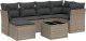 vidaXL 7-cz. zestaw wypoczynkowy do ogrodu, z poduszkami, jasnoszary 2