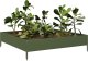 vidaXL vidaXL Podwyższona donica, oliwkowa, 100x100x26 cm, stal 2