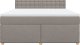 vidaXL vidaXL Łóżko kontynentalne z materacem, taupe, tkanina, 180x200 cm 6