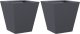 vidaXL vidaXL Donice ogrodowe, 2 szt., antracytowe, 30x30x30 cm, stalowe 1