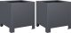 vidaXL vidaXL Donice ogrodowe, 2 szt., antracytowe, 30x30x30 cm, stalowe 2