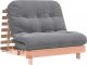 vidaXL vidaXL Sofa rozkładana futon, z materacem, 100x206x11 cm, daglezjowa 1