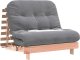 vidaXL vidaXL Sofa rozkładana futon, z materacem, 100x206x11 cm, daglezjowa 3