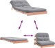 vidaXL vidaXL Sofa rozkładana futon, z materacem, 100x206x11 cm, daglezjowa 7