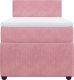 vidaXL vidaXL Łóżko kontynentalne z materacem, różowe, aksamit, 90x200 cm 6