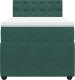 vidaXL Łóżko kontynentalne z materacem, zielone, aksamit, 90x200 cm 4