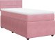 vidaXL Łóżko kontynentalne z materacem, różowe, aksamit, 90x200 cm 2