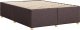 vidaXL Rama łóżka bez materaca, ciemnobrązowa, 140x200 cm, tkanina 6