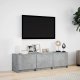 vidaXL vidaXL Szafka TV z LED, szarość betonu, 140x34x40 cm 4