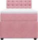 vidaXL vidaXL Łóżko kontynentalne z materacem, różowe, aksamit, 90x200 cm 5