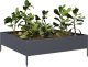 vidaXL vidaXL Podwyższona donica, antracytowa, 100x100x33,5 cm, stal 3