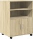 vidaXL vidaXL Szafka na kółkach, dąb sonoma, 60x48x81 cm 2