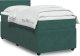 vidaXL Łóżko kontynentalne z materacem, zielone, aksamit, 90x200 cm 1