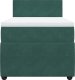 vidaXL Łóżko kontynentalne z materacem, zielone, aksamit, 90x200 cm 4