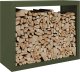 Drewutnia vidaXL vidaXL Stojak na drewno opałowe, zielony, 100x40x80 cm, stalowy 2
