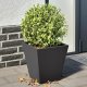 vidaXL vidaXL Donice ogrodowe, 2 szt., czarne, 30x30x30 cm, stalowe 1