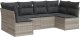 vidaXL vidaXL 6-cz. zestaw mebli ogrodowych, z poduszkami, jasnoszary 2