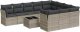 vidaXL 11-cz. zestaw mebli ogrodowych z poduszkami, szary rattan PE 2