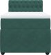 vidaXL Łóżko kontynentalne z materacem, zielone, aksamit, 90x200 cm 4