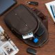 Beltimore Saszetka nerka przez ramię crossbody męska modna torba dwukomorowa skóra naturalna brązowa F01 2