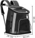 Springos Transporter dla kota królika psa do 15 kg 38 x 34 x 26 cm torba transportowa plecak czarny UNIWERSALNY 12