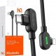 Kabel USB Mcdodo MCDODO KABEL KĄTOWY 90 USB-C LIGHTNING DWUSTRONNY DO IPHONE 13 14 LED 2M 1