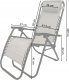 kontrast Leżak ogrodowy składany krzesło ZERO GRAVITY poduszka FARO S 65x90x110cm taupe 1