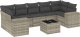 vidaXL 8-cz. zestaw mebli ogrodowych, poduszki, jasnoszary polirattan 2