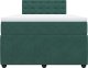 vidaXL Łóżko kontynentalne z materacem, ciemnozielone, 120x200 cm 6