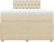 vidaXL Łóżko kontynentalne z materacem, kremowe, tkanina, 120x200 cm 4