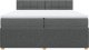 vidaXL Łóżko kontynentalne z materacem, ciemnoszara tkanina 200x200 cm 4