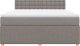 vidaXL Łóżko kontynentalne z materacem, taupe, tkanina, 180x200 cm 4