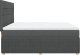 vidaXL Łóżko kontynentalne z materacem, ciemnoszara tkanina 180x200 cm 7