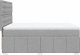 vidaXL Łóżko kontynentalne z materacem, jasnoszare, tkanina 160x200 cm 5