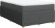 vidaXL Łóżko kontynentalne z materacem, ciemnoszara tkanina 120x200 cm 2