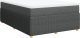 vidaXL Łóżko kontynentalne z materacem, ciemnoszara tkanina 140x190 cm 2