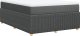 vidaXL Łóżko kontynentalne z materacem, ciemnoszara tkanina 140x190 cm 6