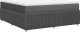 vidaXL Łóżko kontynentalne z materacem, ciemnoszara tkanina 180x200 cm 6