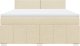 vidaXL vidaXL Łóżko kontynentalne z materacem, kremowe, tkanina, 180x200 cm 6