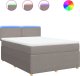 vidaXL vidaXL Łóżko kontynentalne z materacem, taupe, tkanina, 140x200 cm 2