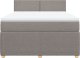 vidaXL vidaXL Łóżko kontynentalne z materacem, taupe, tkanina, 140x200 cm 6