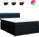vidaXL vidaXL Łóżko kontynentalne z materacem, czarne, tkanina 140x200 cm 2