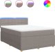vidaXL vidaXL Łóżko kontynentalne z materacem, taupe, tkanina, 140x200 cm 2