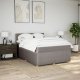 vidaXL vidaXL Łóżko kontynentalne z materacem, taupe, tkanina, 140x200 cm 4