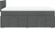 vidaXL vidaXL Łóżko kontynentalne z materacem, ciemnoszara tkanina 120x200 cm 7