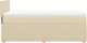 vidaXL Łóżko kontynentalne z materacem, kremowe, tkanina, 100x200 cm 5
