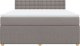 vidaXL vidaXL Łóżko kontynentalne z materacem, taupe, tkanina, 180x200 cm 6