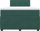 vidaXL Łóżko kontynentalne z materacem, ciemnozielone, 120x200 cm 4