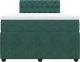 vidaXL Łóżko kontynentalne z materacem, ciemnozielone, 120x200 cm 4